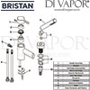 Bristan Flute 2 Hole Bath Shower Mixer Spares